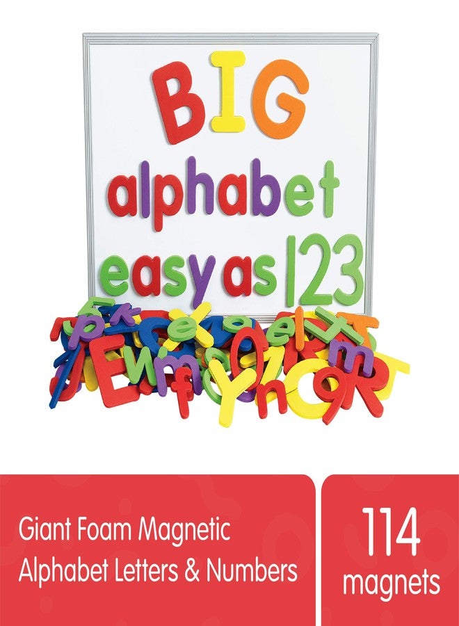 Excellerations Giant Foam Magnetic Letters & Numbers Upper and Lower Case Classroom Set (Pack of 115) - Image 2